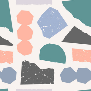 好玩和现代拼贴风格海报礼品包装面料设计.照片