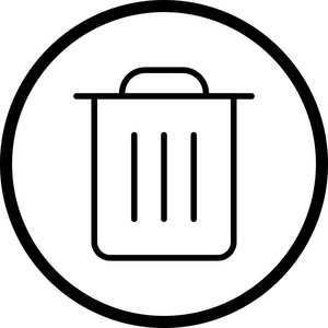 回收站线性矢量多媒体图标供个人和商业使用.照片