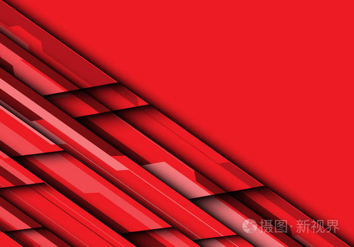 抽象红色色调未来主义与空白设计现代技术背景矢量插图.