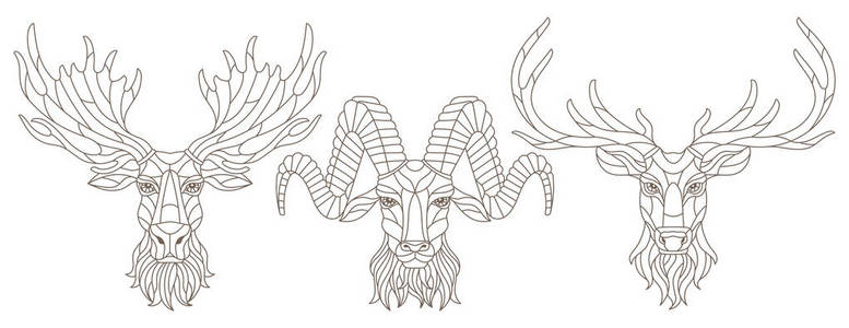 有角的动物图片 有角的动物素材 有角的动物插画 摄图新视界