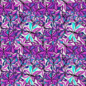 来自明亮蝴蝶的无缝背景。 无缝多色背景。 矢量。 美丽的彩在白色紫色和粉红色上乱飞。 适用于织物纸。