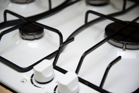 新厨房煤气灶灶具旋钮热量开关高雅金属钢黑白