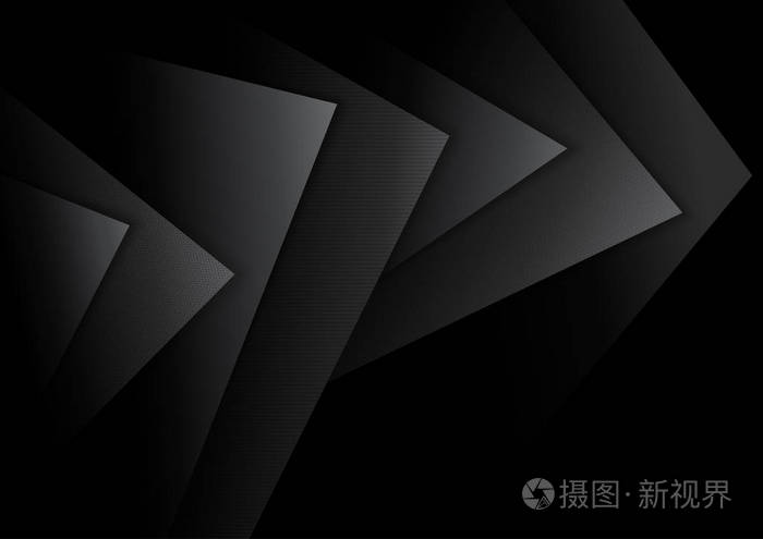 黑色抽象背景与暗纹理层和阴影插图矢量