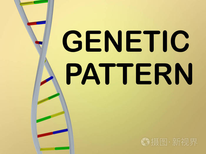 用DNA双螺旋3GENETICPATTERN脚本的D图，在黄色梯度上分离。