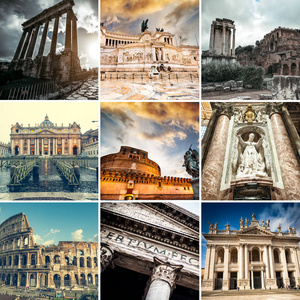 罗马的景点拼贴