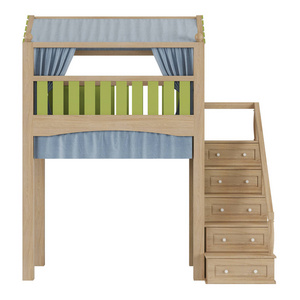 s bunk bed isolated on a white background. 3D rendering.