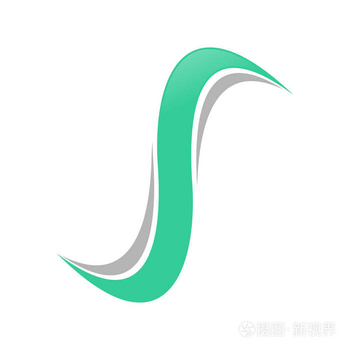 旋风s字母初始符号矢量图形标志设计模板