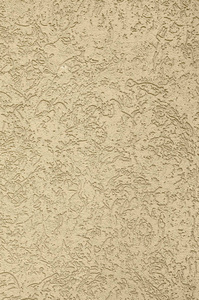 树皮甲虫风格的米色装饰石膏的质地。 俄罗斯装饰外墙的变化
