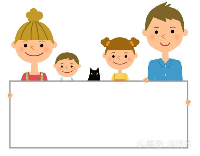 一个家庭的框架/一个两代人的家庭与面板.