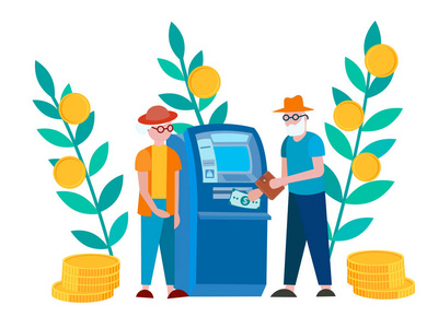 养老金领取者使用ATM的概念提取储蓄，即有保障的老年储蓄和股息的增长。