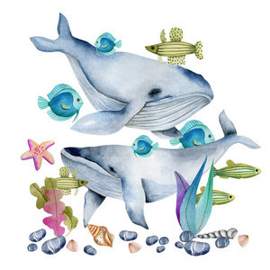 手绘书中海洋图片