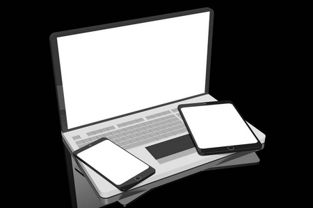 三维笔记本电脑平板手机