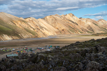 Fjallabak自然保护区的Landmannalaugar火山。冰岛