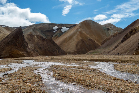 Fjallabak自然保护区的Landmannalaugar火山。冰岛