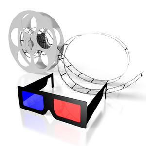 3D电影，电影院，电影院概念.