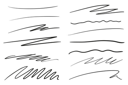 手绘的白色下划线. 带有线条数组的抽象背景. 笔画混乱的图案.