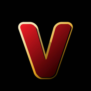 字母v标志设计模板元素. 矢量.