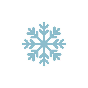 雪花颜色图标。 冬季仙境的元素多彩色图标。 优质白色背景平面设计图标