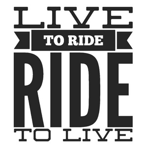 活着是为了骑行。酷自行车的报价为 t恤。摩托车印刷, 横幅, 海报