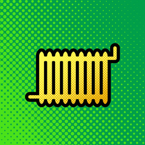 散热器标志. 矢量.