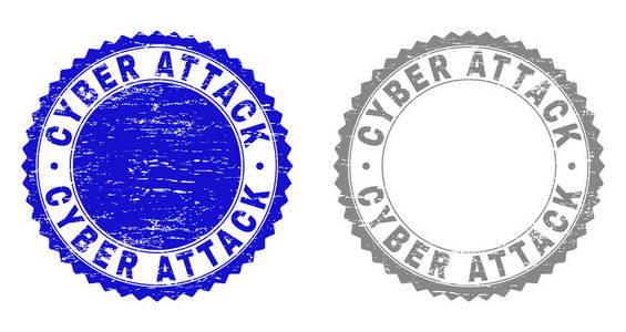 伪造的网络攻击纹理邮票印章