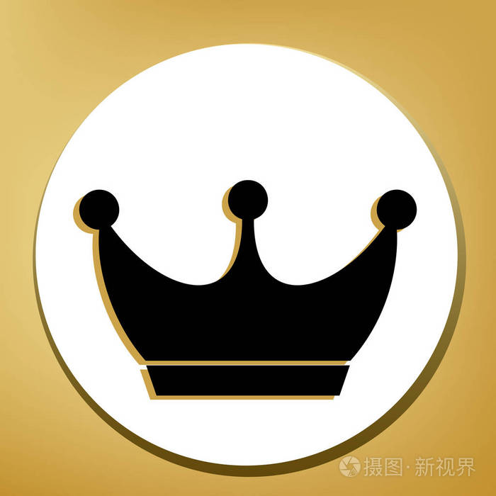 国王皇冠标志.矢量.