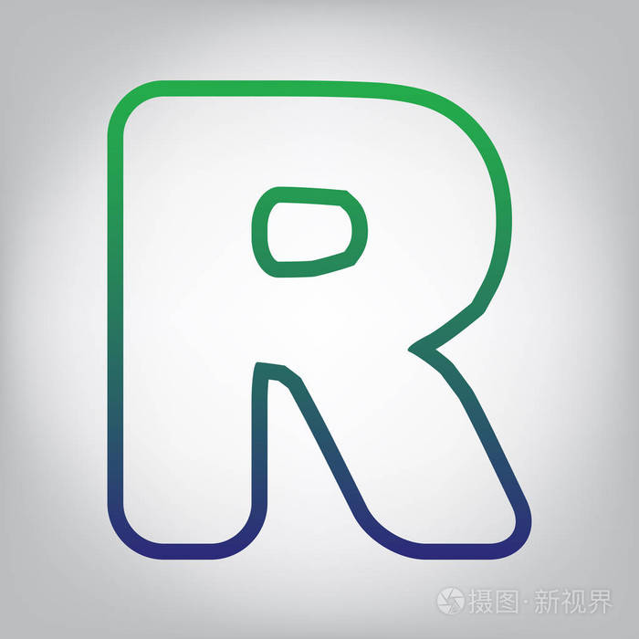 字母r标志设计模板元素.矢量.