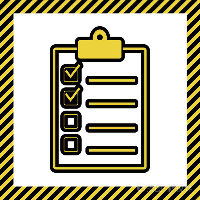 矢量. 温暖的黄色图标与黑色轮廓在框架命名为正在建设的白色背景.