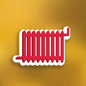 散热器标志. 矢量.