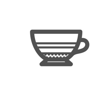 摩卡咖啡图标。 热饮标志。 饮料符号。 质量设计要素。 经典风格图标。 向量