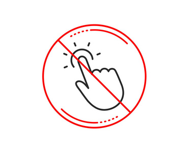 警告禁止禁止停止符号. 没有图标设计. 向量照片