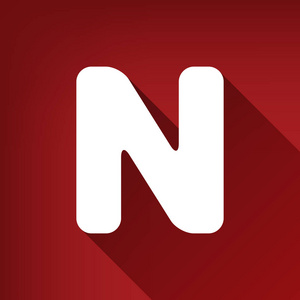 字母n标志设计模板元素. 矢量.