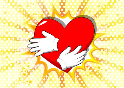 漫画卡通缝合的心图片