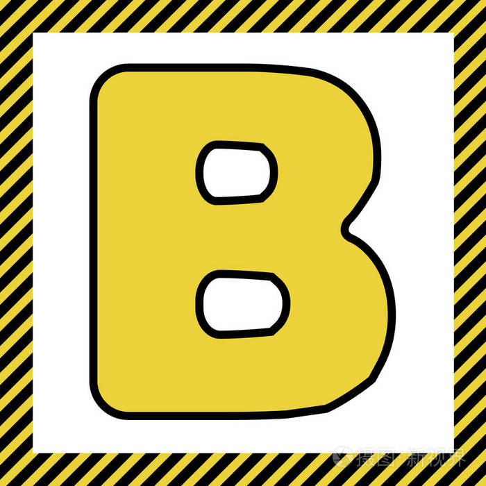 字母b标志设计模板元素. 矢量.