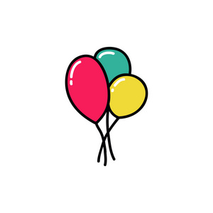 空气气球涂鸦图标