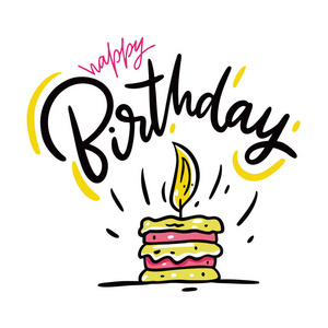 生日快乐卡通字体设计图片