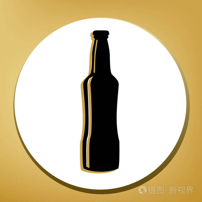 啤酒瓶标志. 矢量.