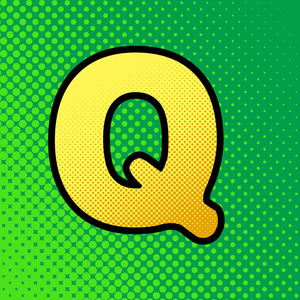 字母q标志设计模板元素. 矢量.