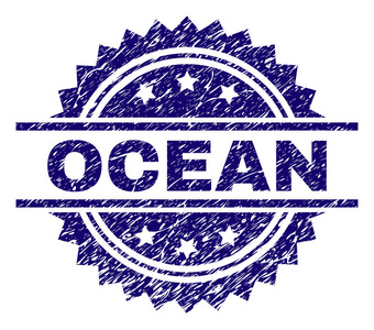 凸起纹理的海洋邮票印章