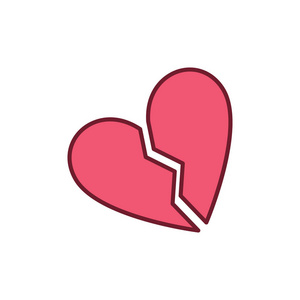 个红色碎心矢量创意图标或设计元素相似素材图片