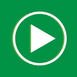 电影条纹图标播放符号插图. 矢量.