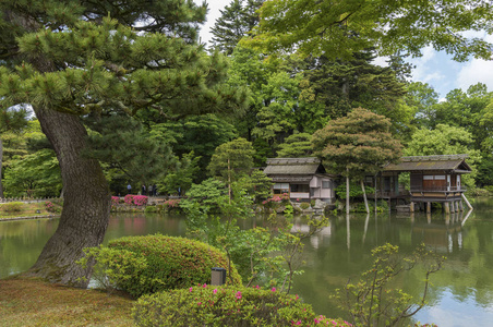 日本金泽的日本花园Kenrokuen