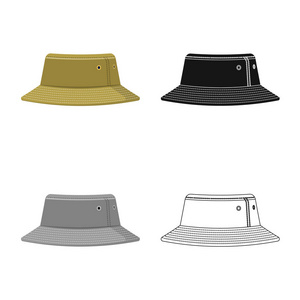 帽子和帽子标志的矢量设计。套帽和附件股票矢量图