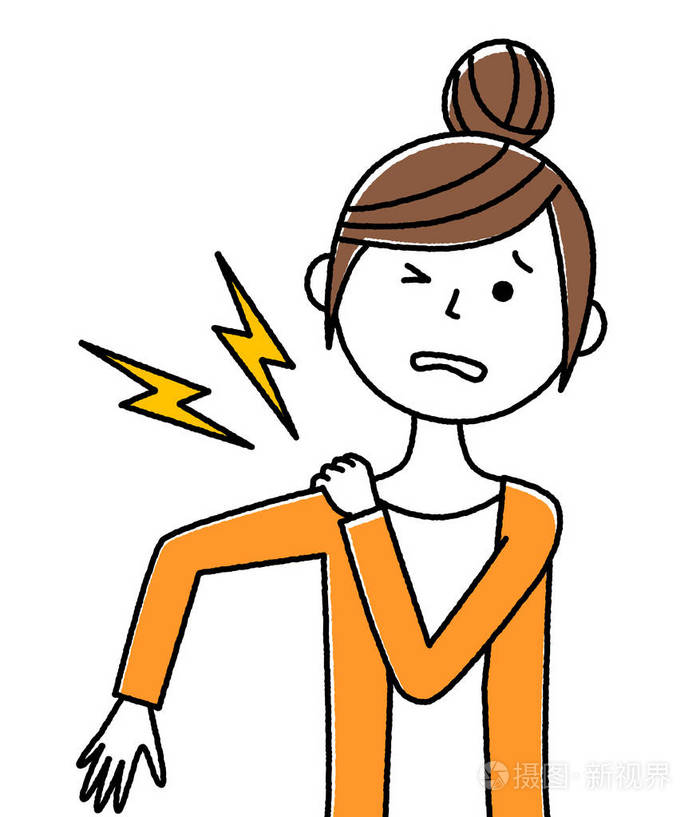 年轻的女人妈妈肩膀疼痛感觉肩膀疼痛的年轻女人