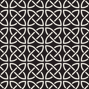 矢量无缝隔行扫描模式。简单的抽象线格子。带织带的几何瓷砖的重复