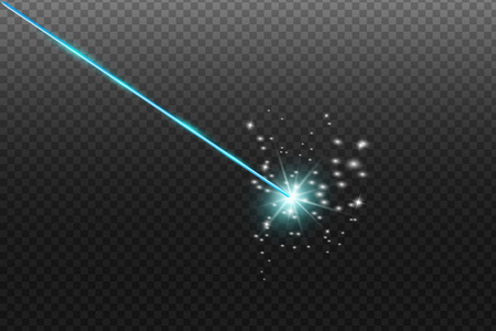 矢量蓝色霓虹灯或激光线效果为您的设计.照片