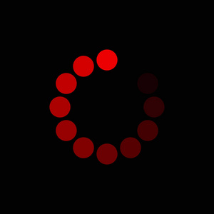 装载程序在黑色背景上加载红色圆圈.