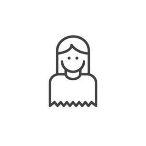 女孩线图标图片-女孩线图标素材-女孩线图标插画-摄图新视界