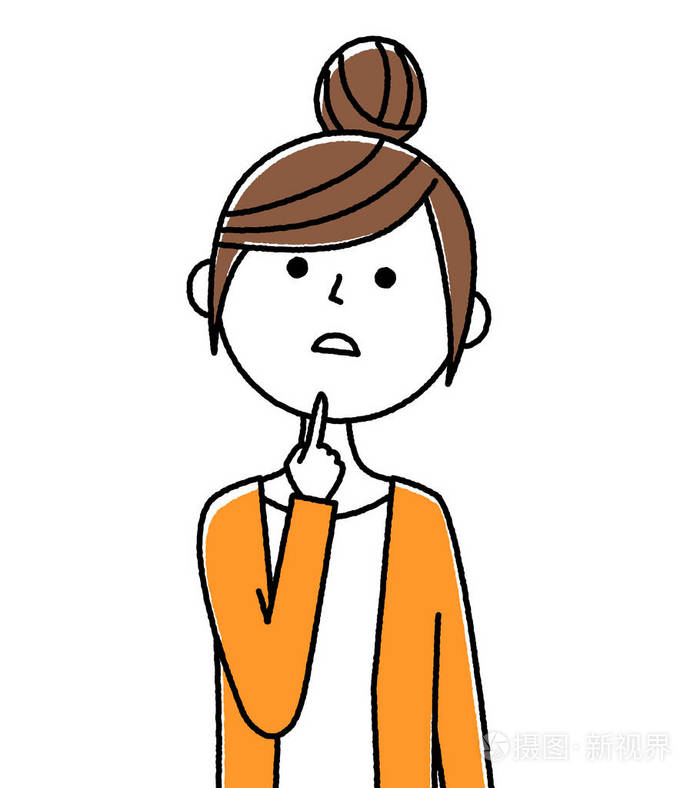 年轻的女人妈妈想想想象一个年轻的女人在想这件事