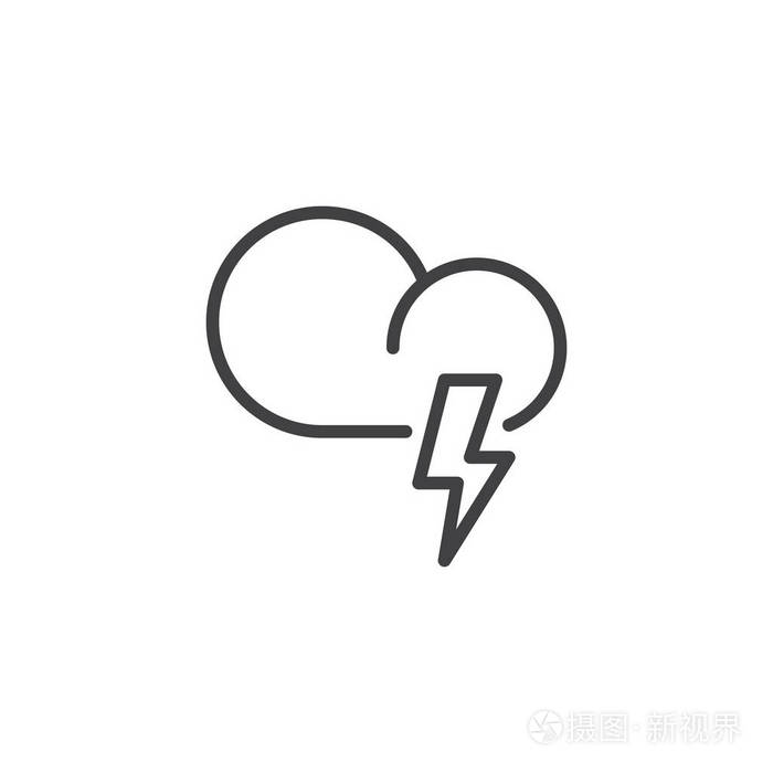 避雷针符号,标志插图.易生中风